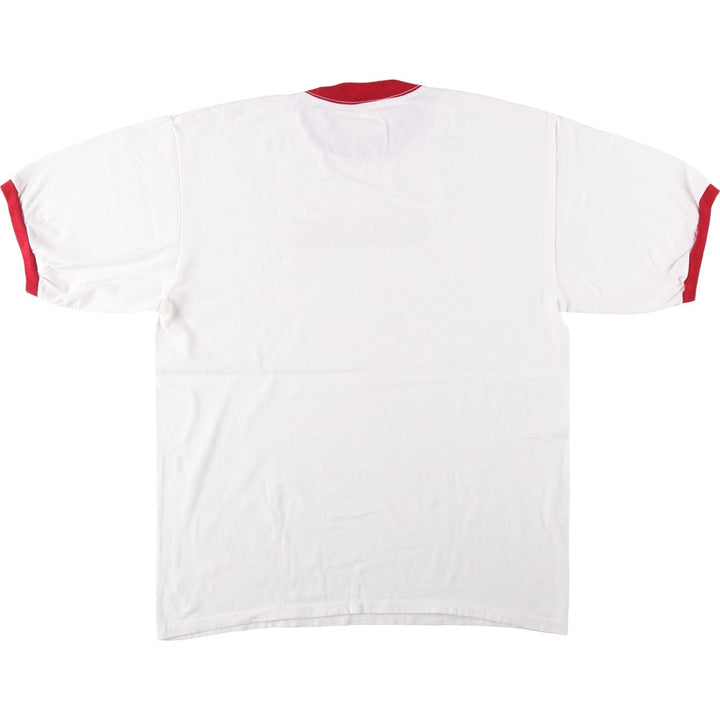 2000'S Delta Pro Weight Budweiser Advertising Ringer T-Shirt, Men's Size L (approx.) cotton white type Vintage Second Hand