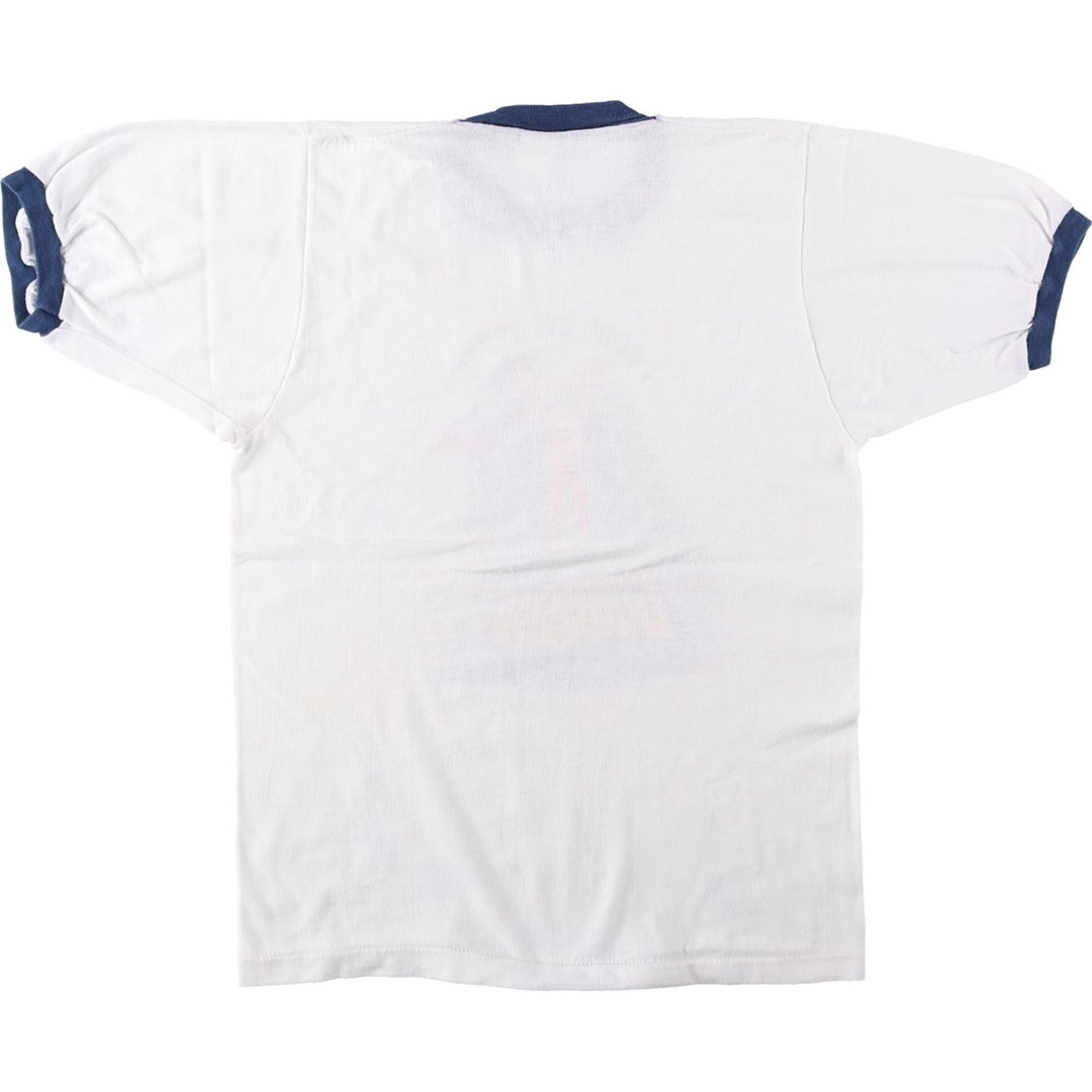 80s-90'S Ringer T-shirt, Made in USA, Men's Size M (approx.), Vintage cotton white type Vintage Second Hand