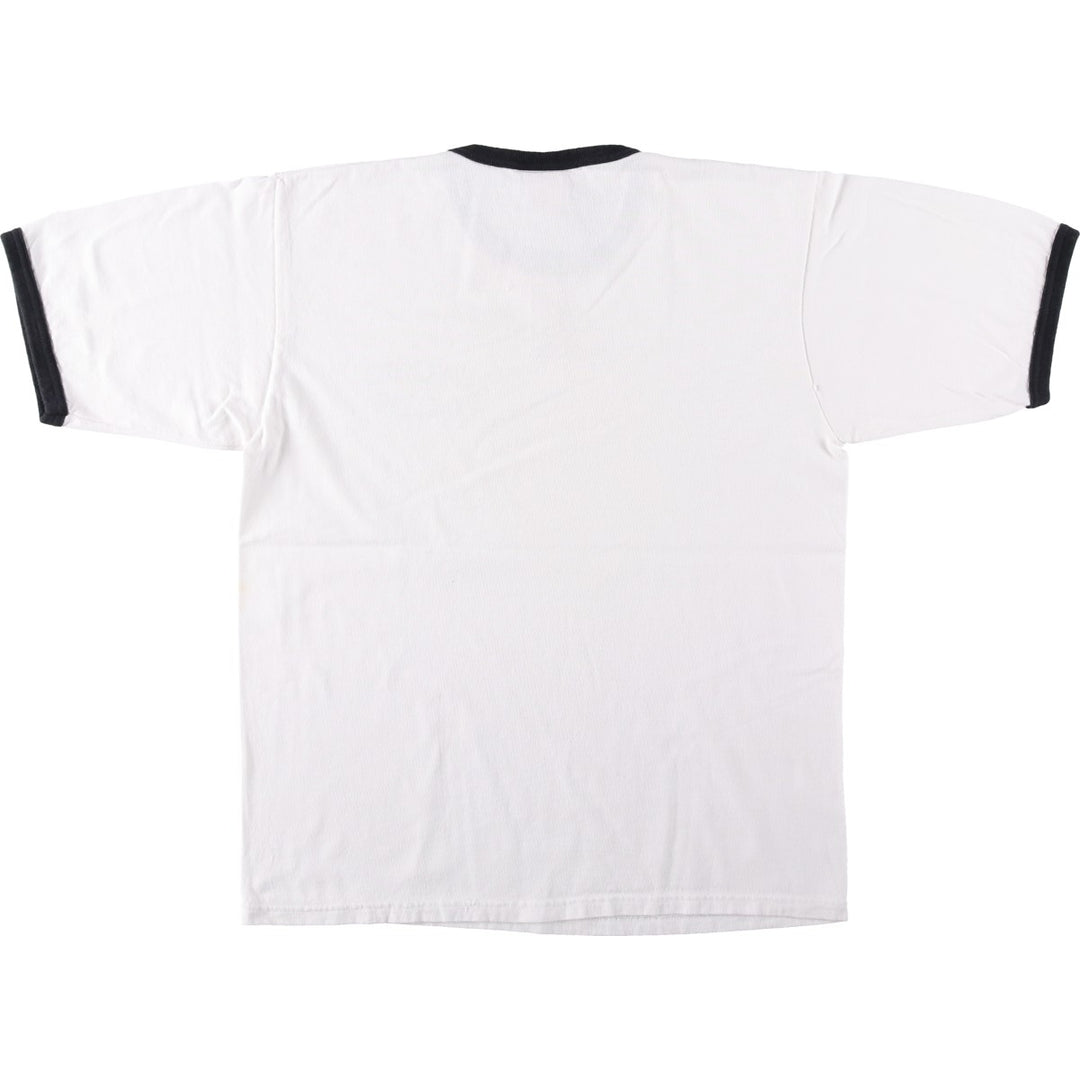 Champion Authentic Athletic Apparel College Ringer T-Shirt (Men's Size M) - 2000s/Early Model unclear white type Vintage Second Hand