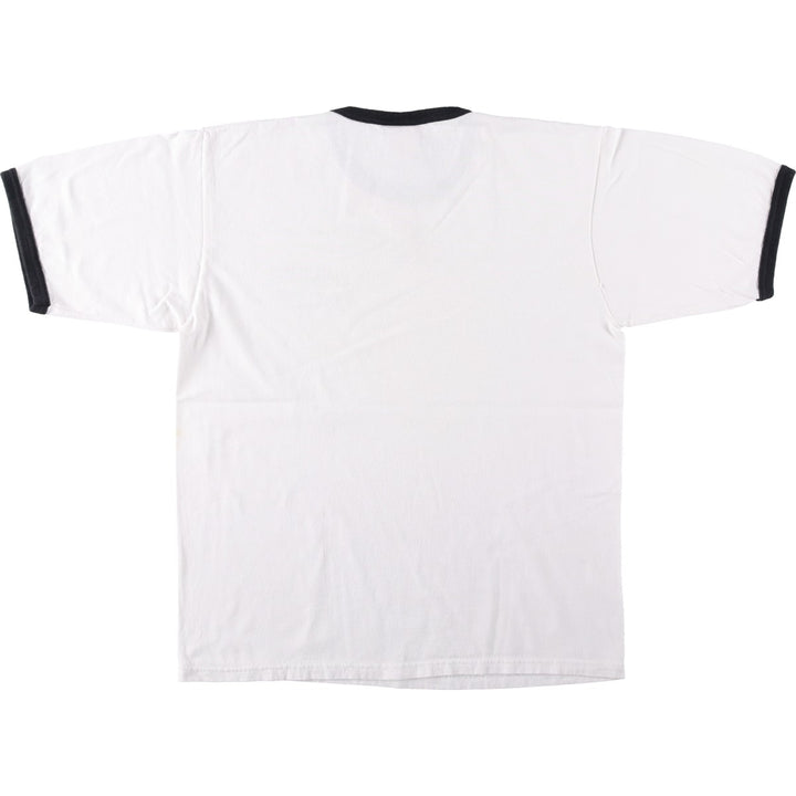 Champion Authentic Athletic Apparel College Ringer T-Shirt (Men's Size M) - 2000s/Early Model unclear white type Vintage Second Hand