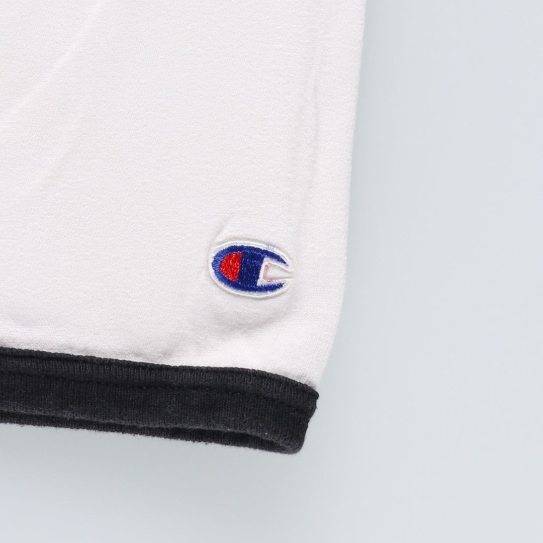 Champion Authentic Athletic Apparel College Ringer T-Shirt (Men's Size M) - 2000s/Early Model unclear white type Vintage Second Hand