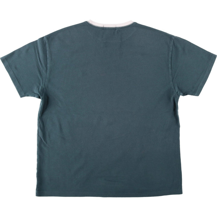Ralph Lauren POLO by Ralph Lauren short sleeve one point logo T-shirt men's L size cotton navy blue type Vintage Second Hand