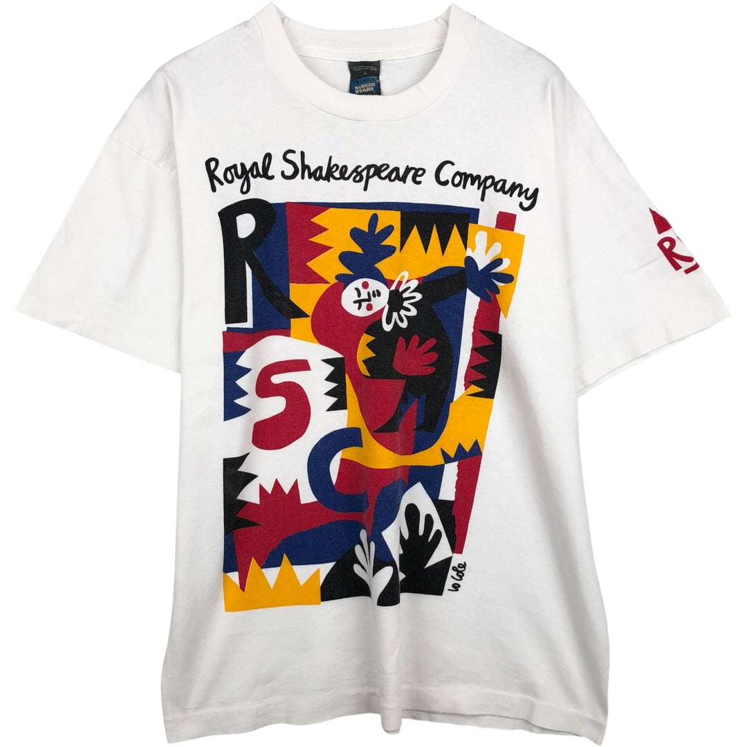 90'S Screen Stars LO COLE Art T-shirt, Men's Size L (approx.), Vintage cotton white type Vintage Second Hand