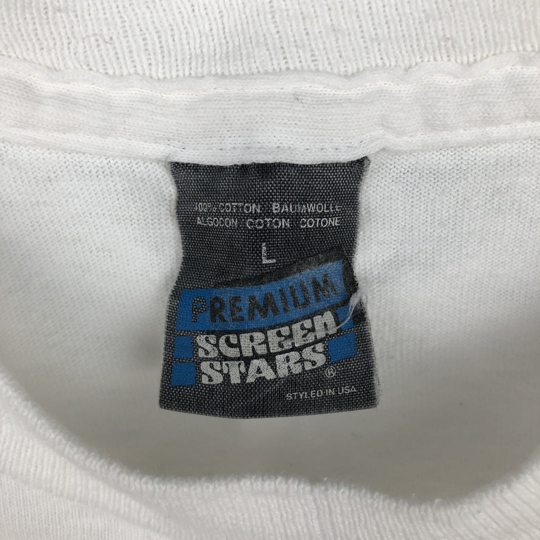 90'S Screen Stars LO COLE Art T-shirt, Men's Size L (approx.), Vintage cotton white type Vintage Second Hand