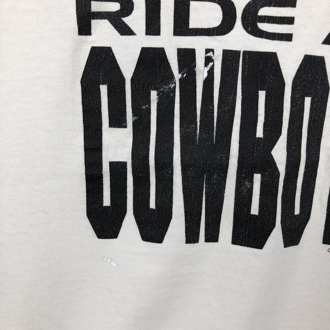 90'S Fruit of the Loom Message Print T-Shirt Made in Canada Men's XL Vintage cotton ivory Vintage Second Hand
