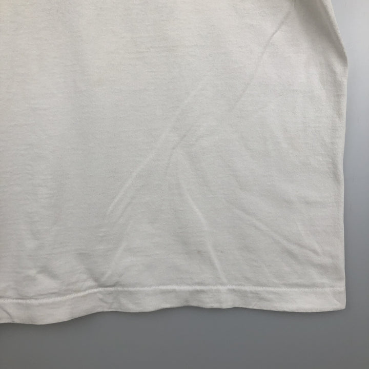 90'S Fruit of the Loom Message Print T-Shirt Made in Canada Men's XL Vintage cotton ivory Vintage Second Hand