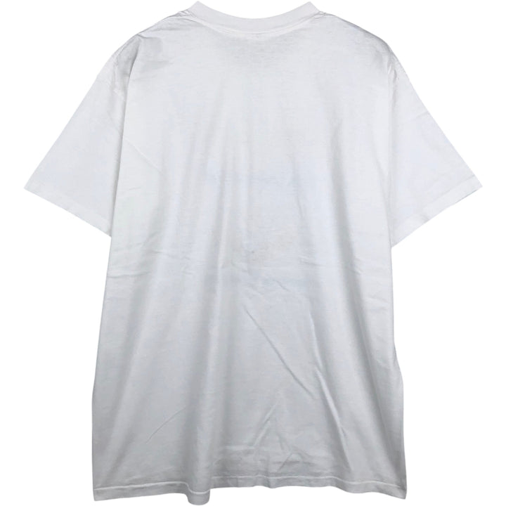 ~90'S Super Shirt Message Print T-Shirt, Made in USA, Men's Size L (Equivalent), Vintage cotton white type Vintage Second Hand