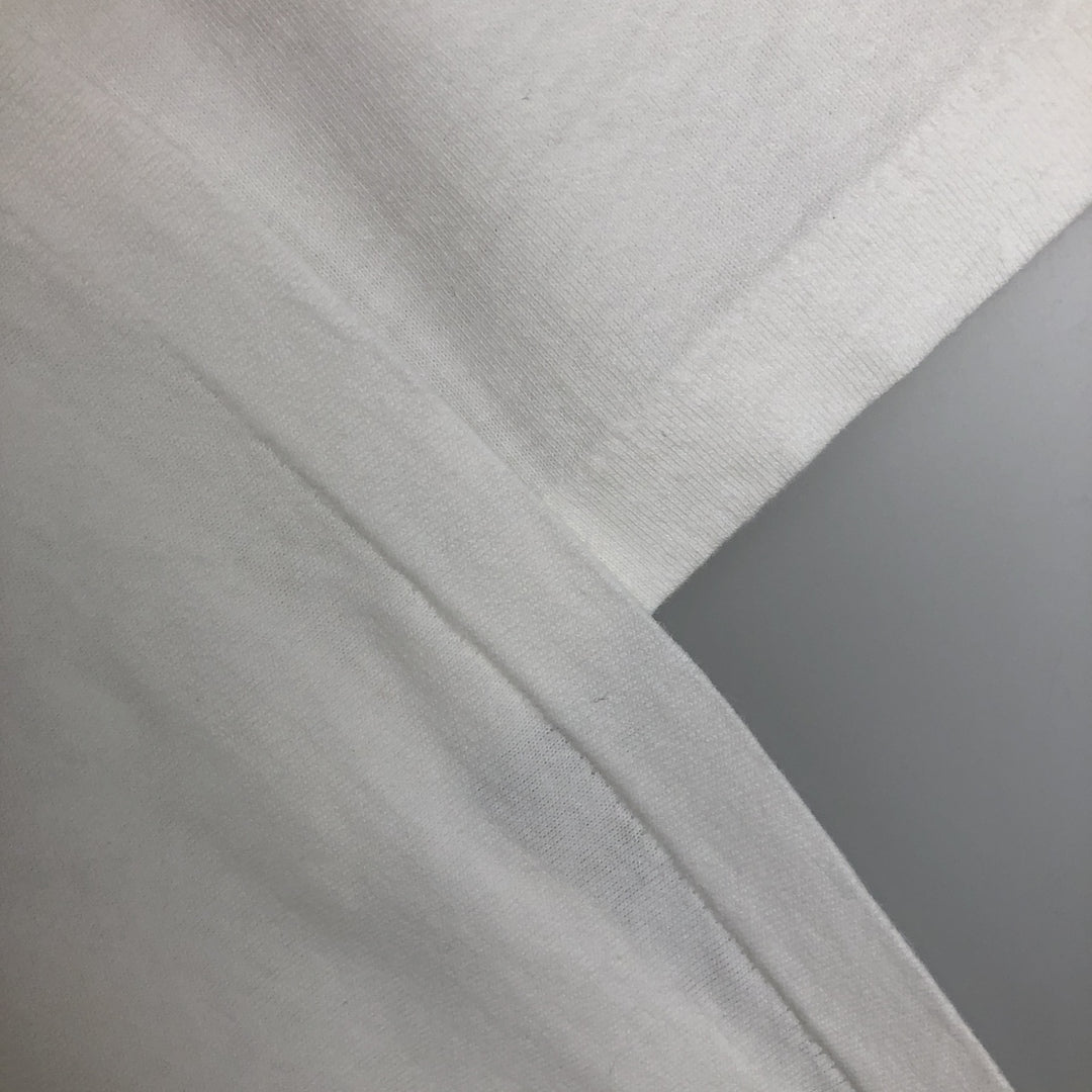 ~90'S Super Shirt Message Print T-Shirt, Made in USA, Men's Size L (Equivalent), Vintage cotton white type Vintage Second Hand