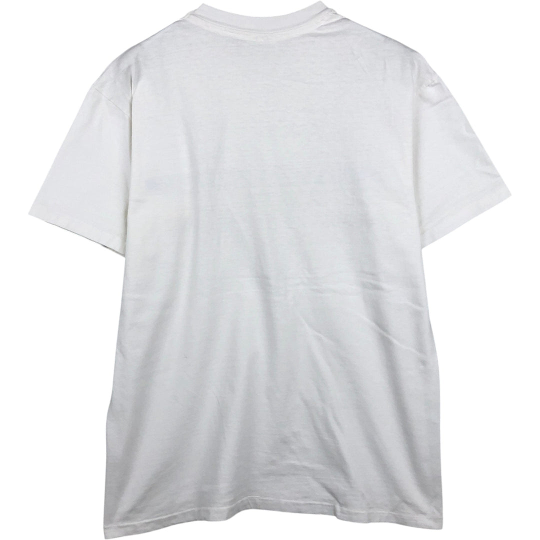 90'S Hanes BEEFY-T Art T-Shirt, Made in USA, Men's Size L (Equivalent), Vintage cotton white type Vintage Second Hand
