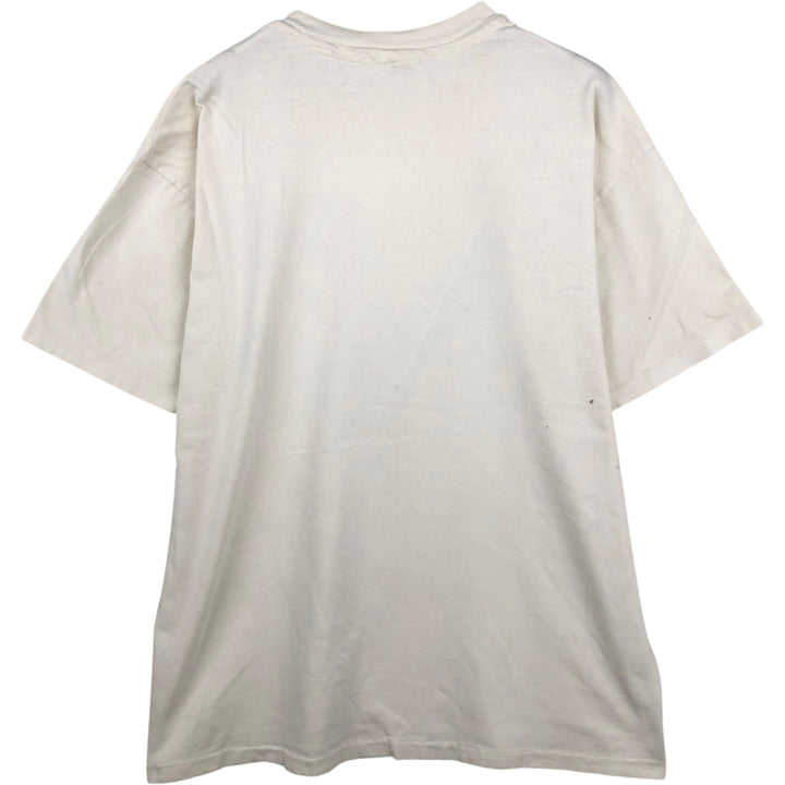 90'S Hanes BEEFY-T Message Print T-Shirt Made in USA Men's XL Vintage cotton unbleached Vintage Second Hand