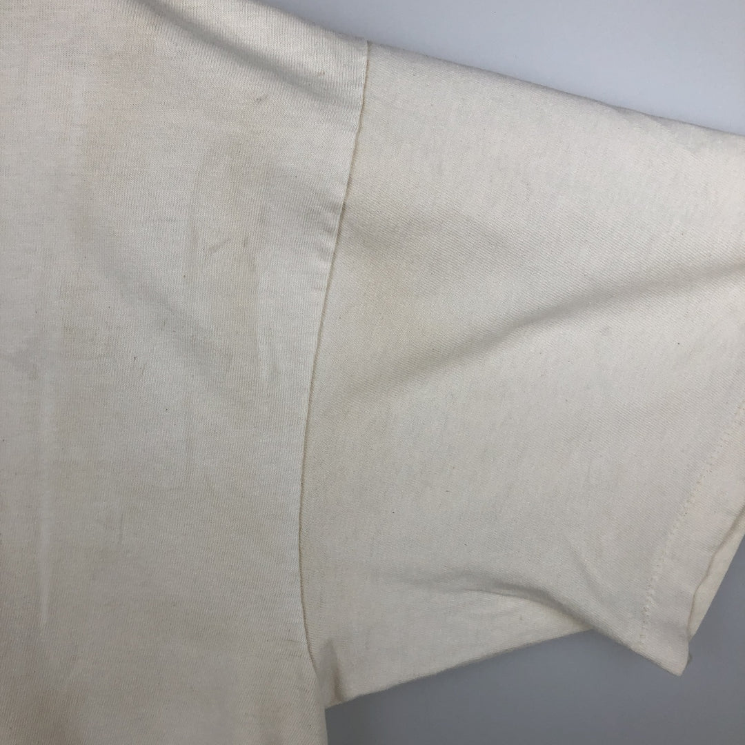90'S Hanes BEEFY-T Message Print T-Shirt Made in USA Men's XL Vintage cotton unbleached Vintage Second Hand