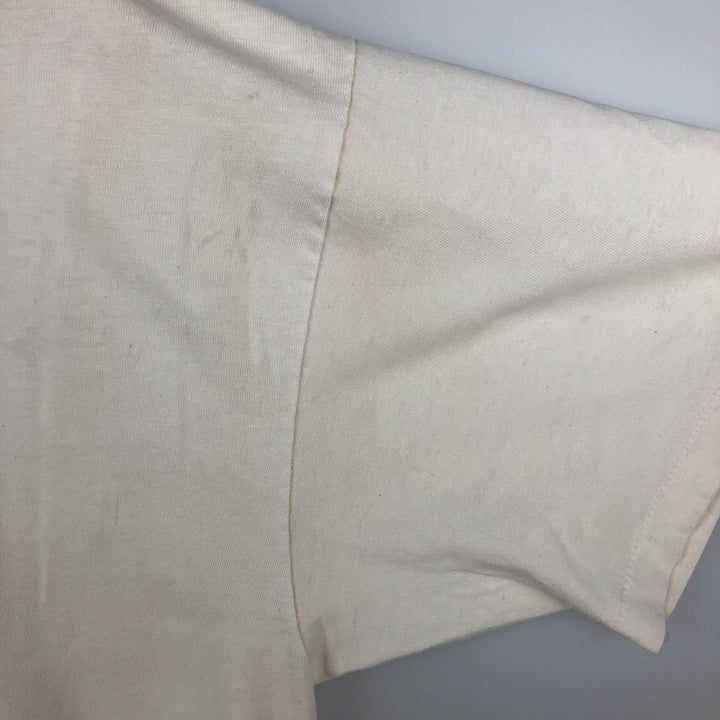 90'S Hanes BEEFY-T Message Print T-Shirt Made in USA Men's XL Vintage cotton unbleached Vintage Second Hand