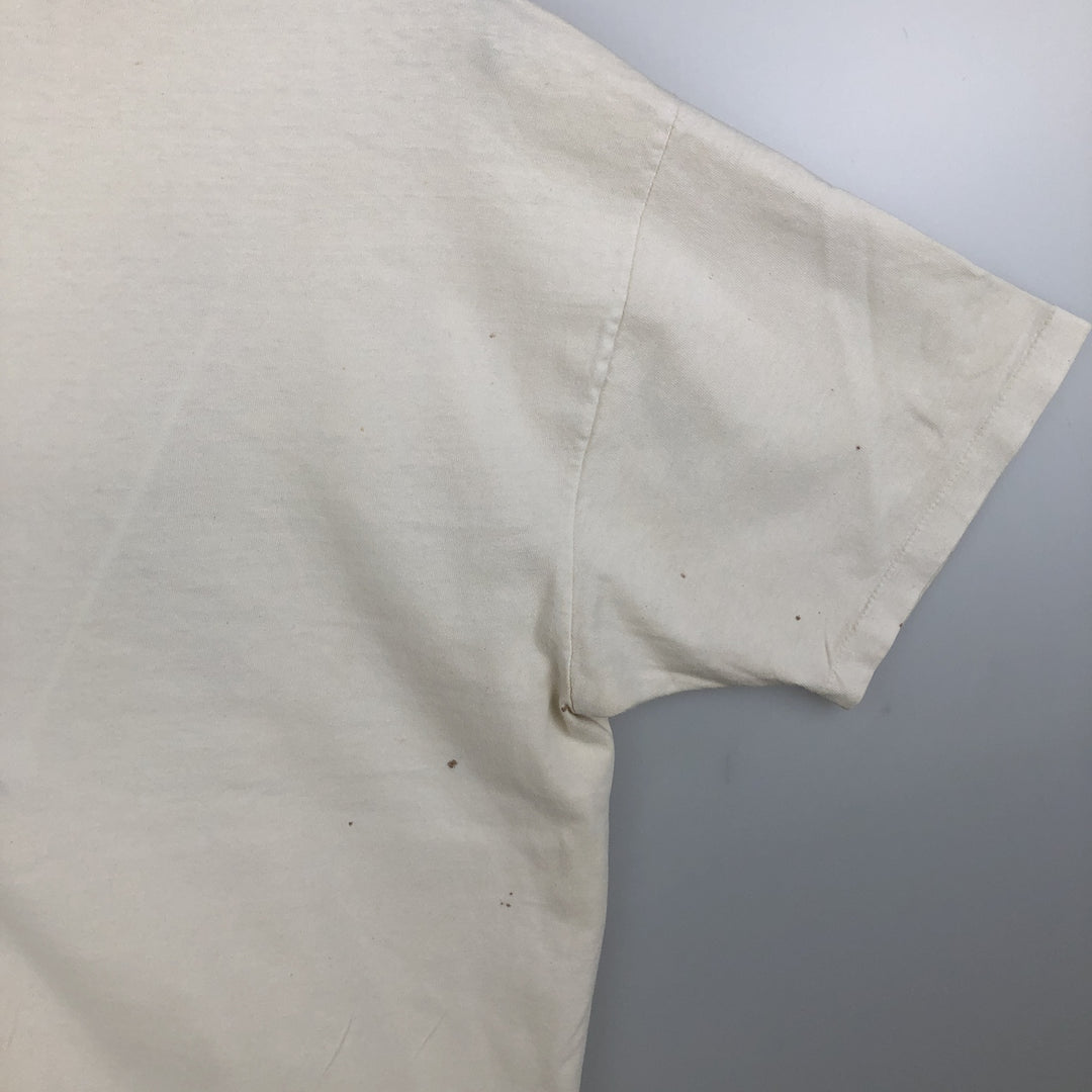 90'S Hanes BEEFY-T Message Print T-Shirt Made in USA Men's XL Vintage cotton unbleached Vintage Second Hand