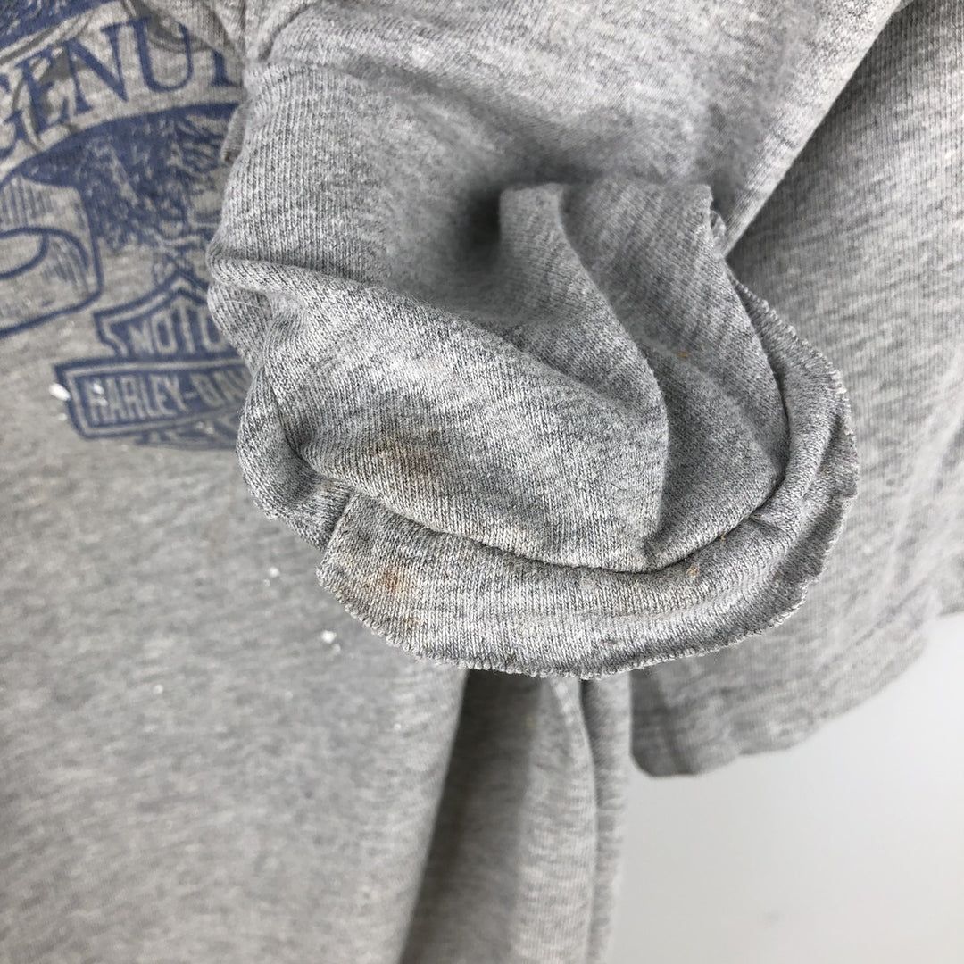 Harley-Davidson Eagle Pattern Motorcycle Bike T-shirt Men's L size cotton gray type Vintage Second Hand