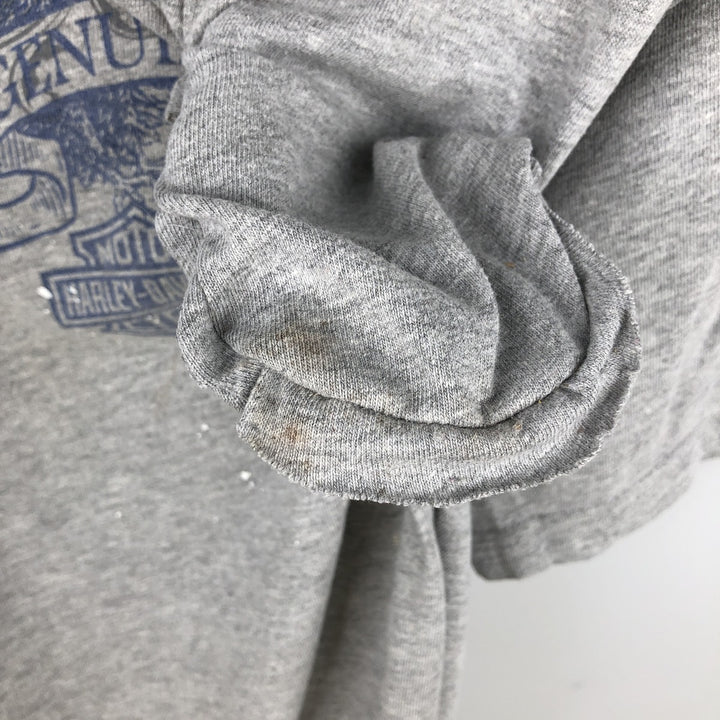 Harley-Davidson Eagle Pattern Motorcycle Bike T-shirt Men's L size cotton gray type Vintage Second Hand