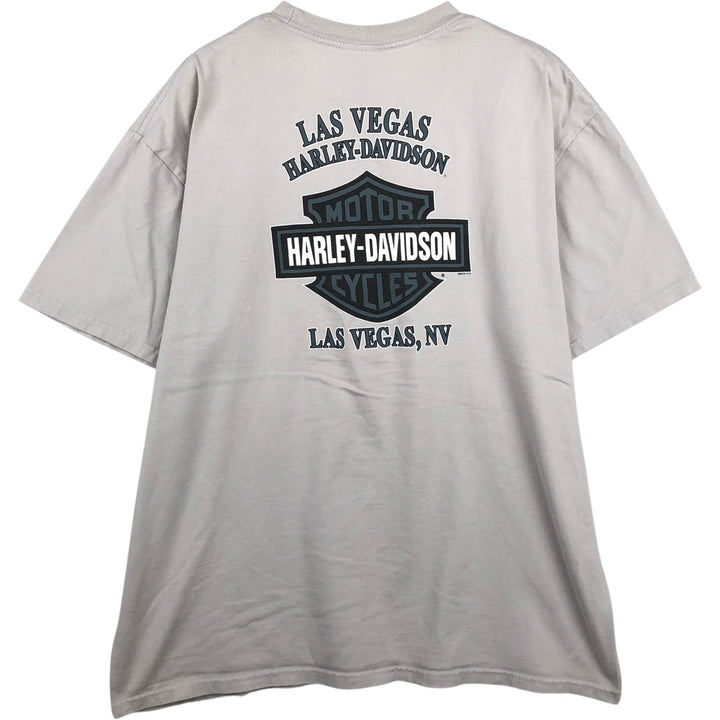 Harley-Davidson Motorcycle Bike T-shirt, Men's XL size cotton gray type Vintage Second Hand