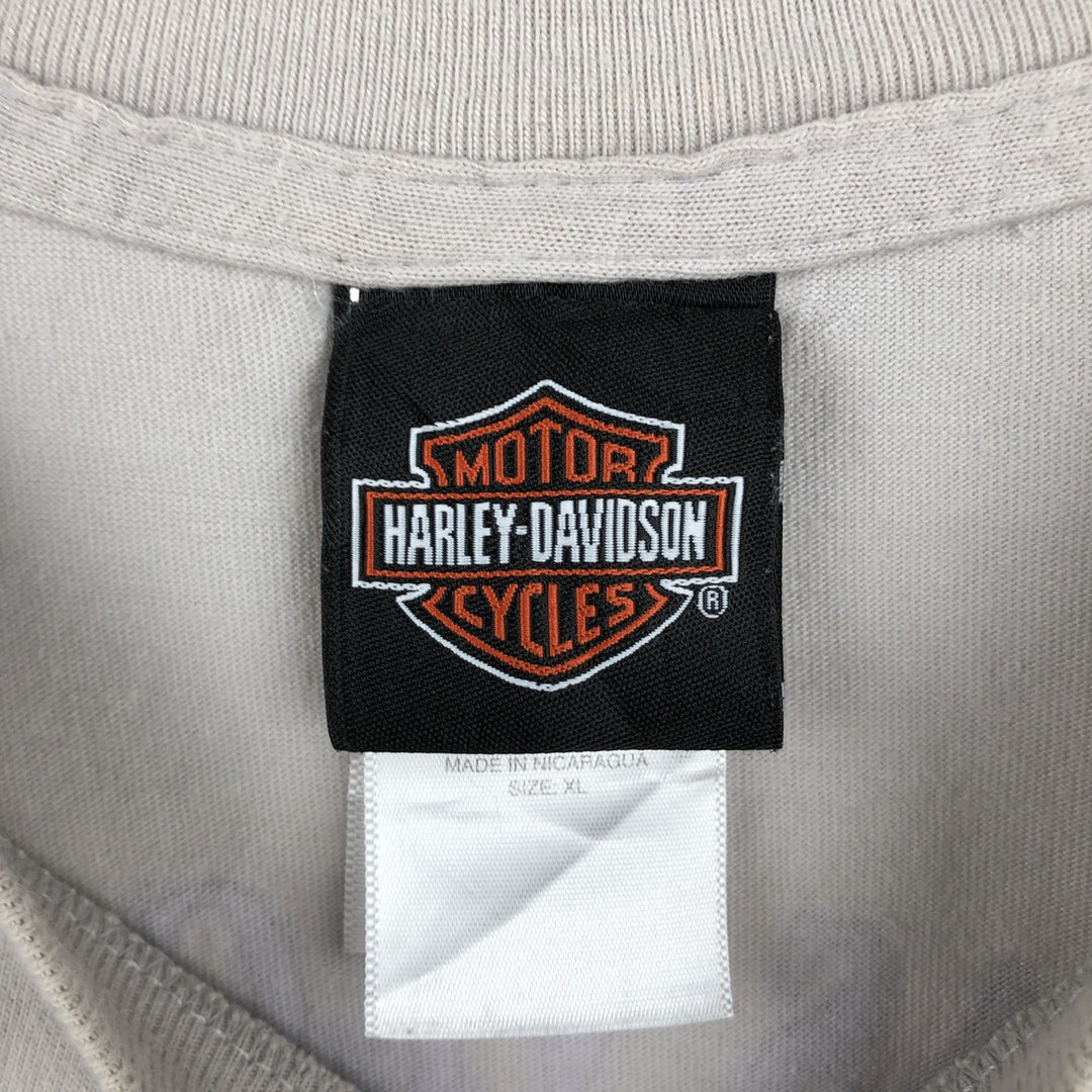Harley-Davidson Motorcycle Bike T-shirt, Men's XL size cotton gray type Vintage Second Hand
