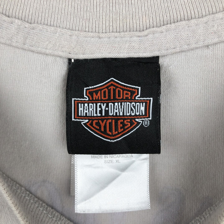 Harley-Davidson Motorcycle Bike T-shirt, Men's XL size cotton gray type Vintage Second Hand