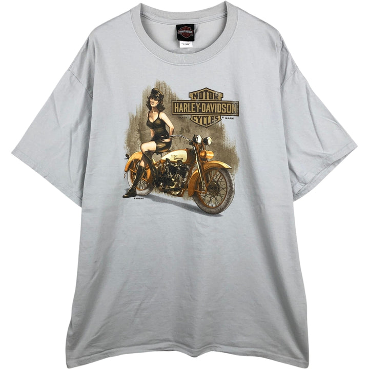 Harley-Davidson Pin-up Girl Motorcycle Bike T-shirt, Men's XL cotton gray type Vintage Second Hand