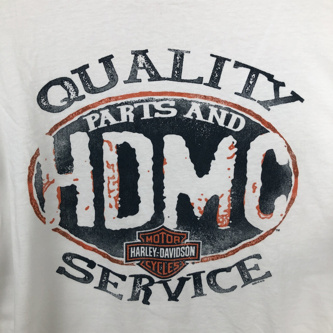 Harley-Davidson Motorcycle Bike T-shirt, Men's XL size cotton white type Vintage Second Hand