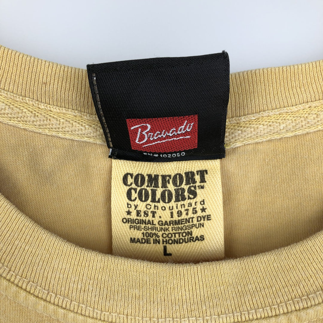 Harley-Davidson Motorcycle Bike T-shirt, Men's Size L cotton yellow type Vintage Second Hand