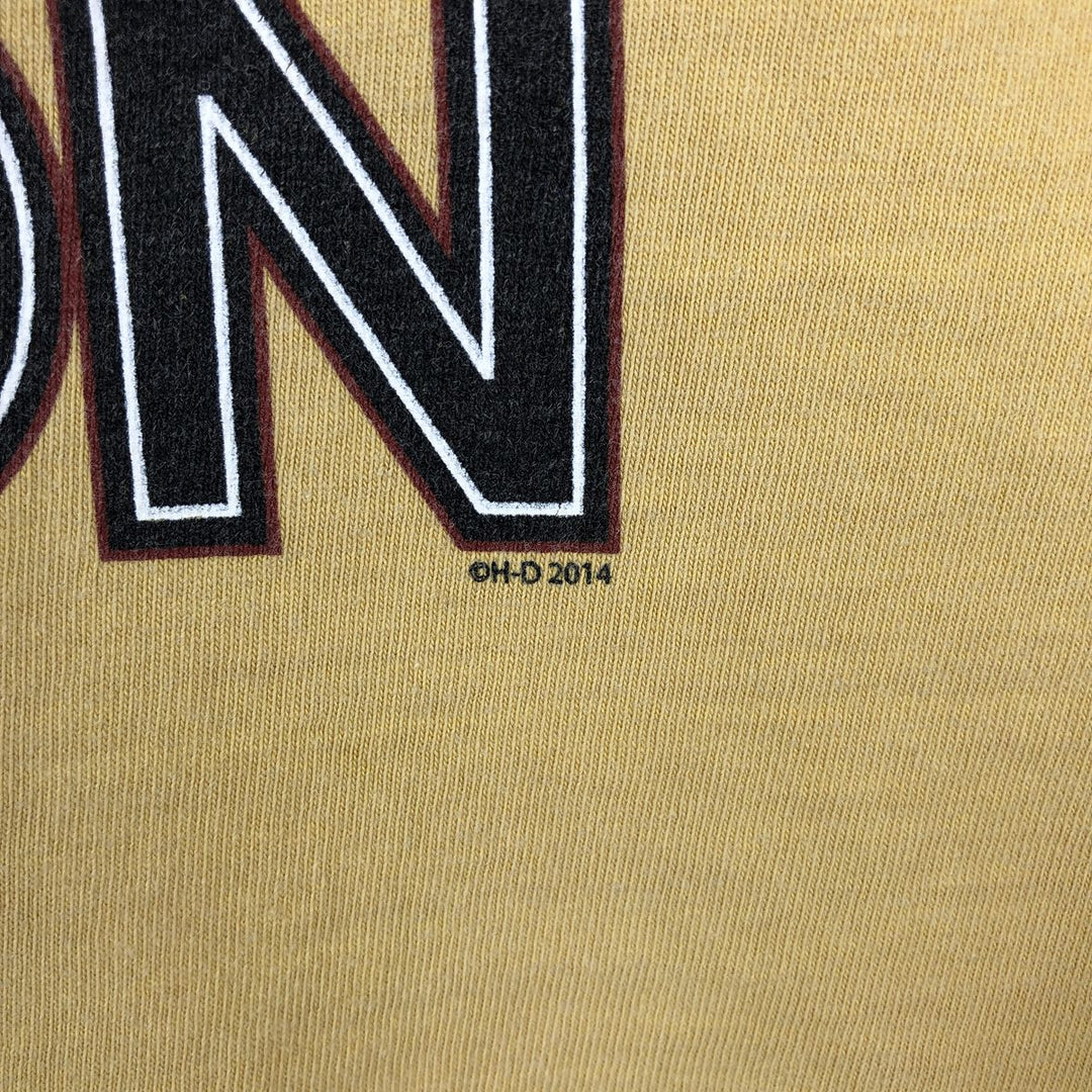 Harley-Davidson Motorcycle Bike T-shirt, Men's Size L cotton yellow type Vintage Second Hand