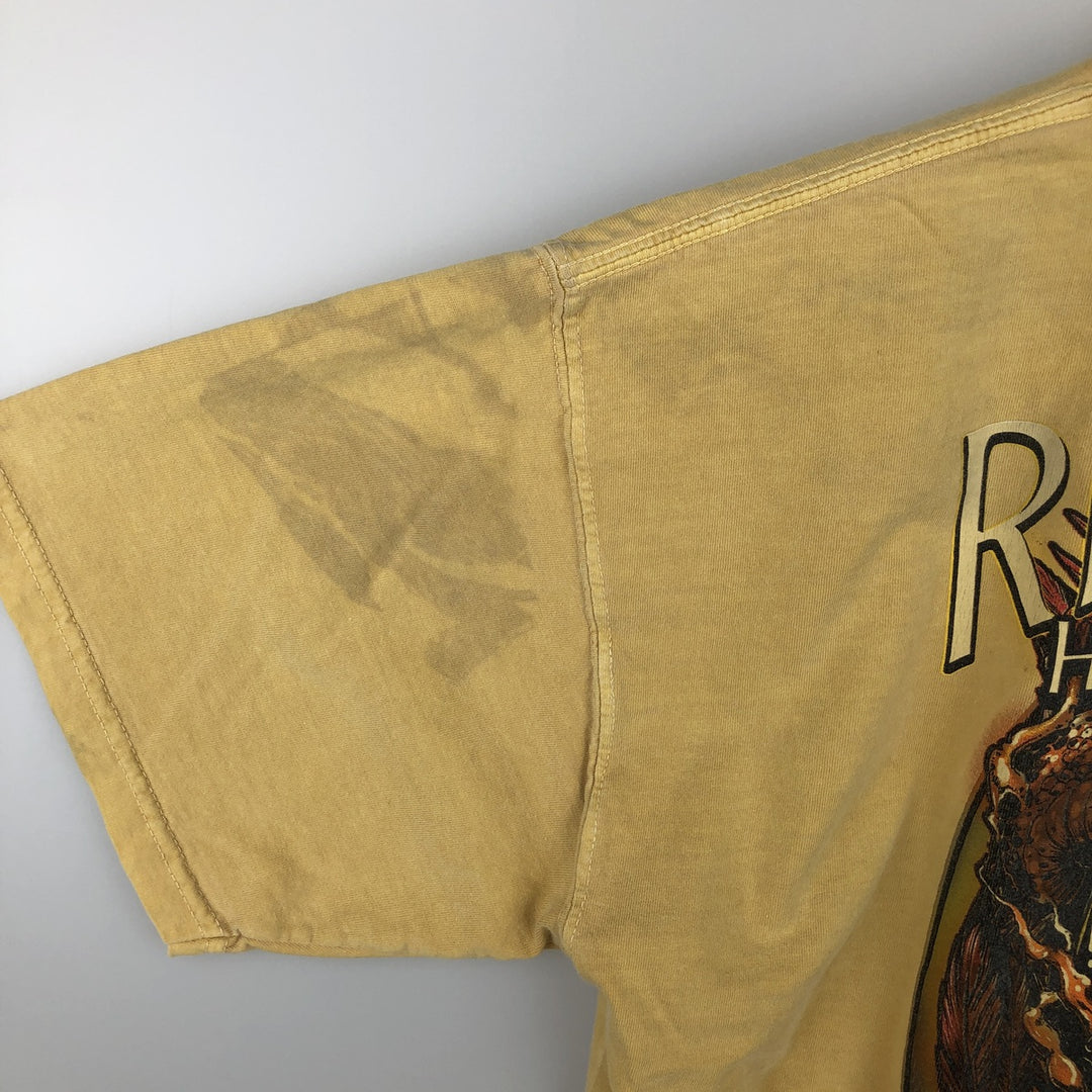 Harley-Davidson Motorcycle Bike T-shirt, Men's Size L cotton yellow type Vintage Second Hand