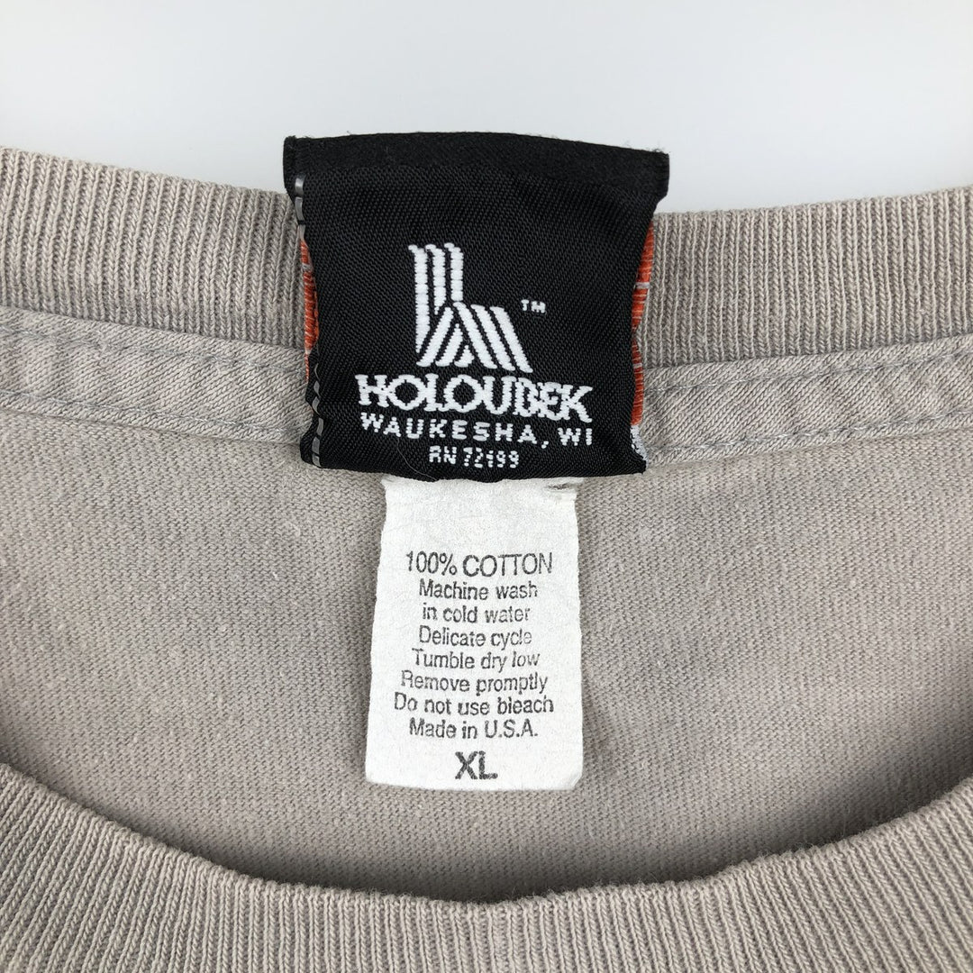 00'S Harley-Davidson Motorcycle Bike T-shirt Made in USA Men's XL cotton Beige type Vintage Second Hand