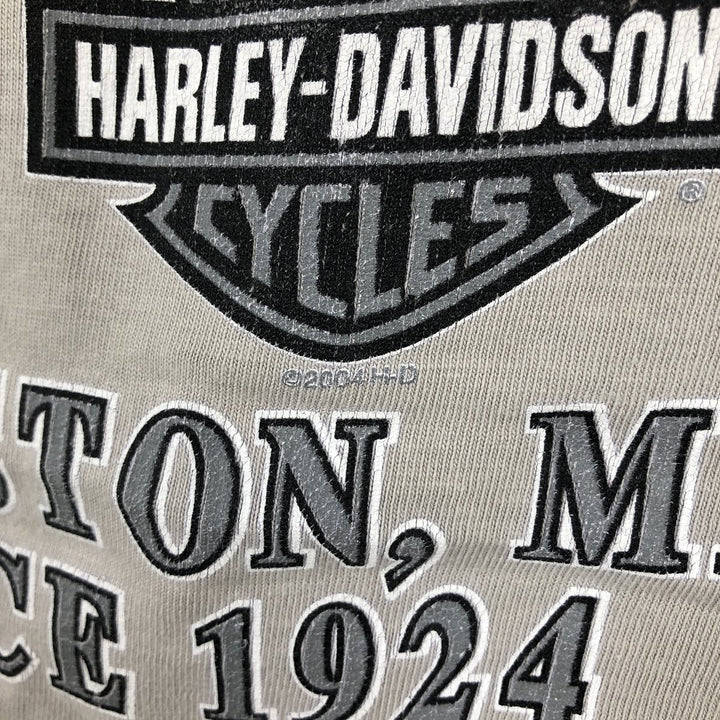 00'S Harley-Davidson Motorcycle Bike T-shirt Made in USA Men's XL cotton Beige type Vintage Second Hand