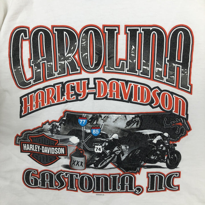 00'S Harley-Davidson Motorcycle Bike T-shirt Made in USA Men's L size cotton white type Vintage Second Hand