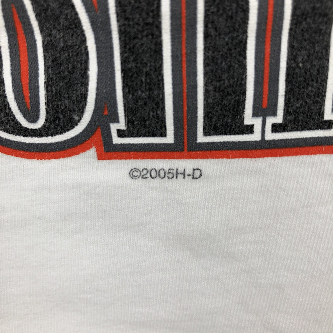 00'S Harley-Davidson Motorcycle Bike T-shirt Made in USA Men's L size cotton white type Vintage Second Hand