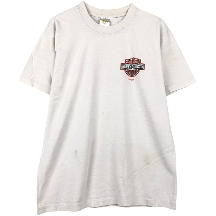 Harley-Davidson Eagle Pattern Motorcycle T-Shirt (Men's Size M) unclear white type Vintage Second Hand