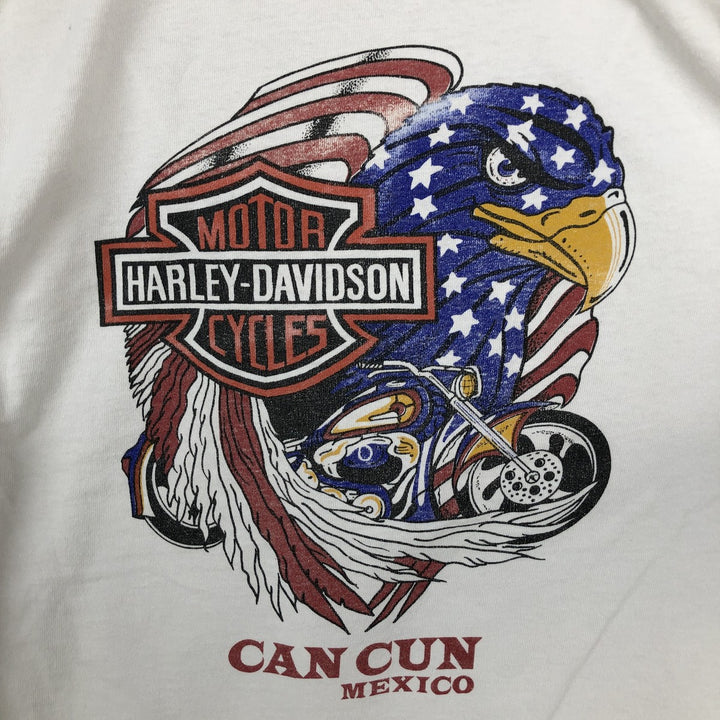 Harley-Davidson Eagle Pattern Motorcycle T-Shirt (Men's Size M) unclear white type Vintage Second Hand