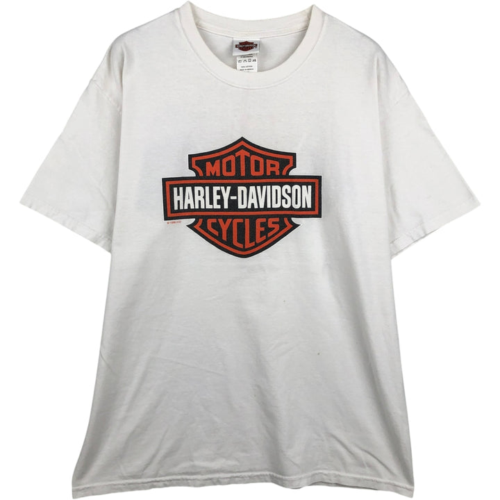 90'S Harley-Davidson Eagle Pattern Motorcycle T-Shirt, Men's Size L (approx.), Vintage cotton white type Vintage Second Hand