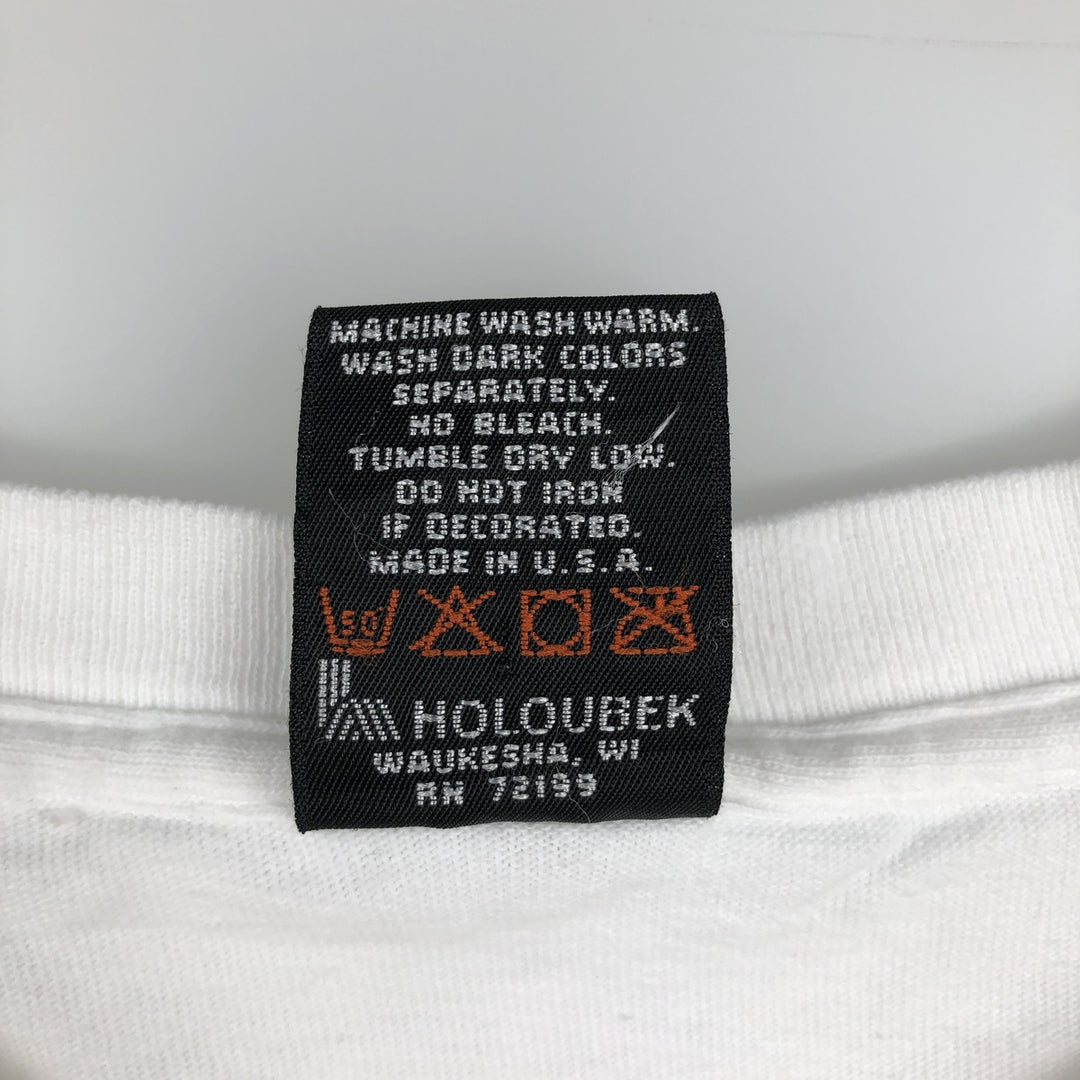 90'S Harley-Davidson Motorcycle Bike T-shirt Made in USA Men's XL Vintage cotton white type Vintage Second Hand