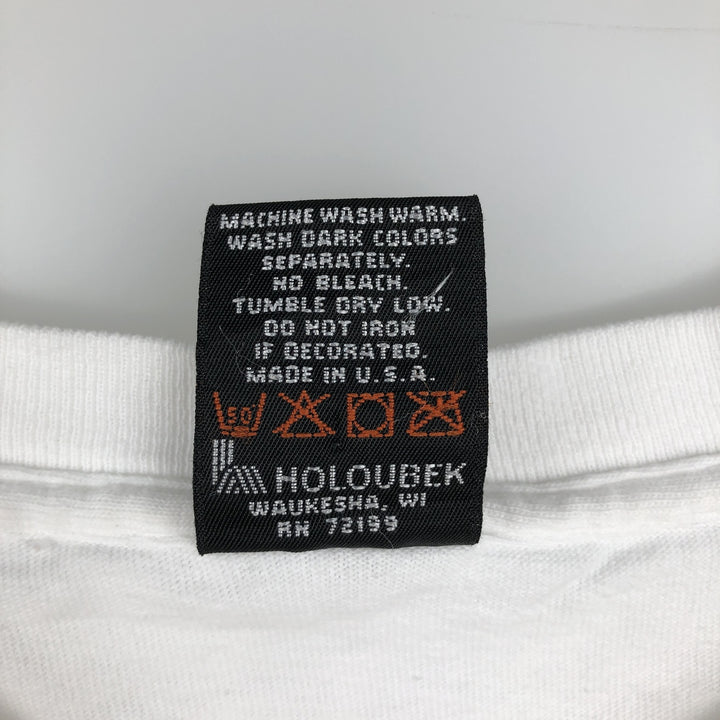 90'S Harley-Davidson Motorcycle Bike T-shirt Made in USA Men's XL Vintage cotton white type Vintage Second Hand