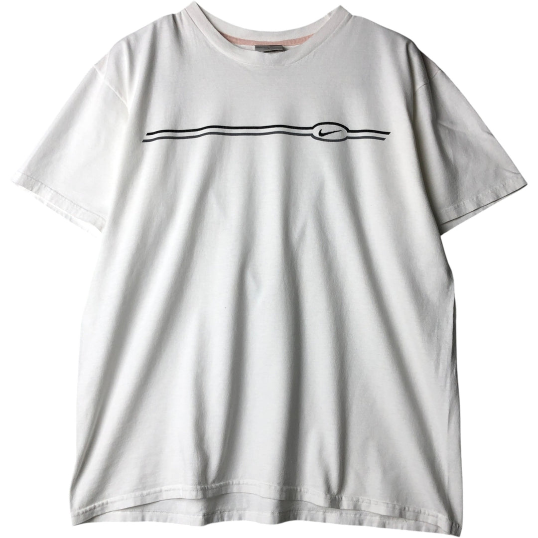 00'S Nike One Point Logo T-shirt Men's L size cotton white type Vintage Second Hand