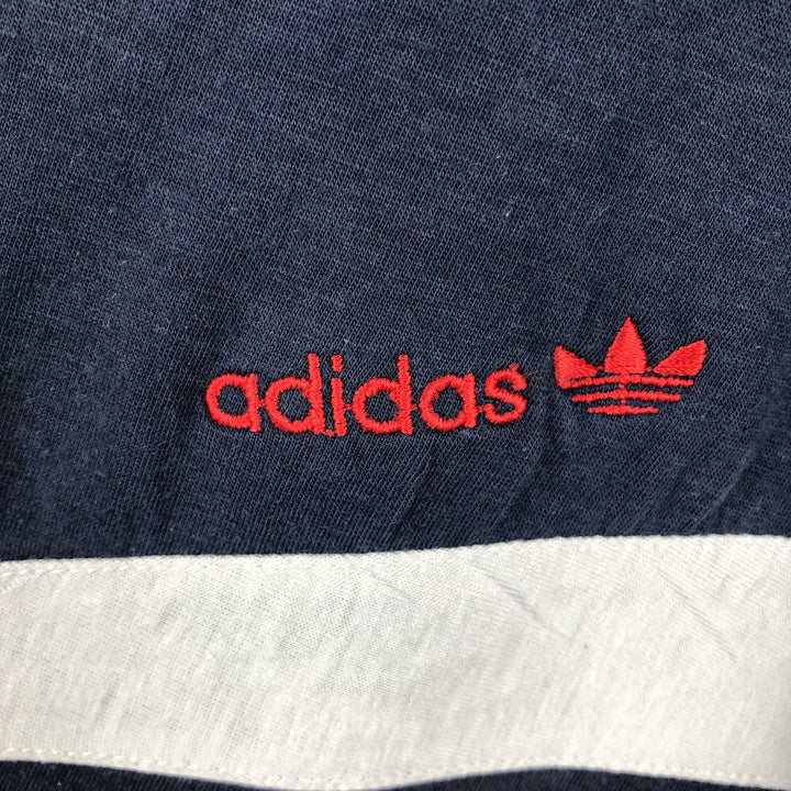 80s-90'S Adidas Trefoil Logo T-Shirt, Men's XXL equivalent, Vintage cotton navy blue type Vintage Second Hand