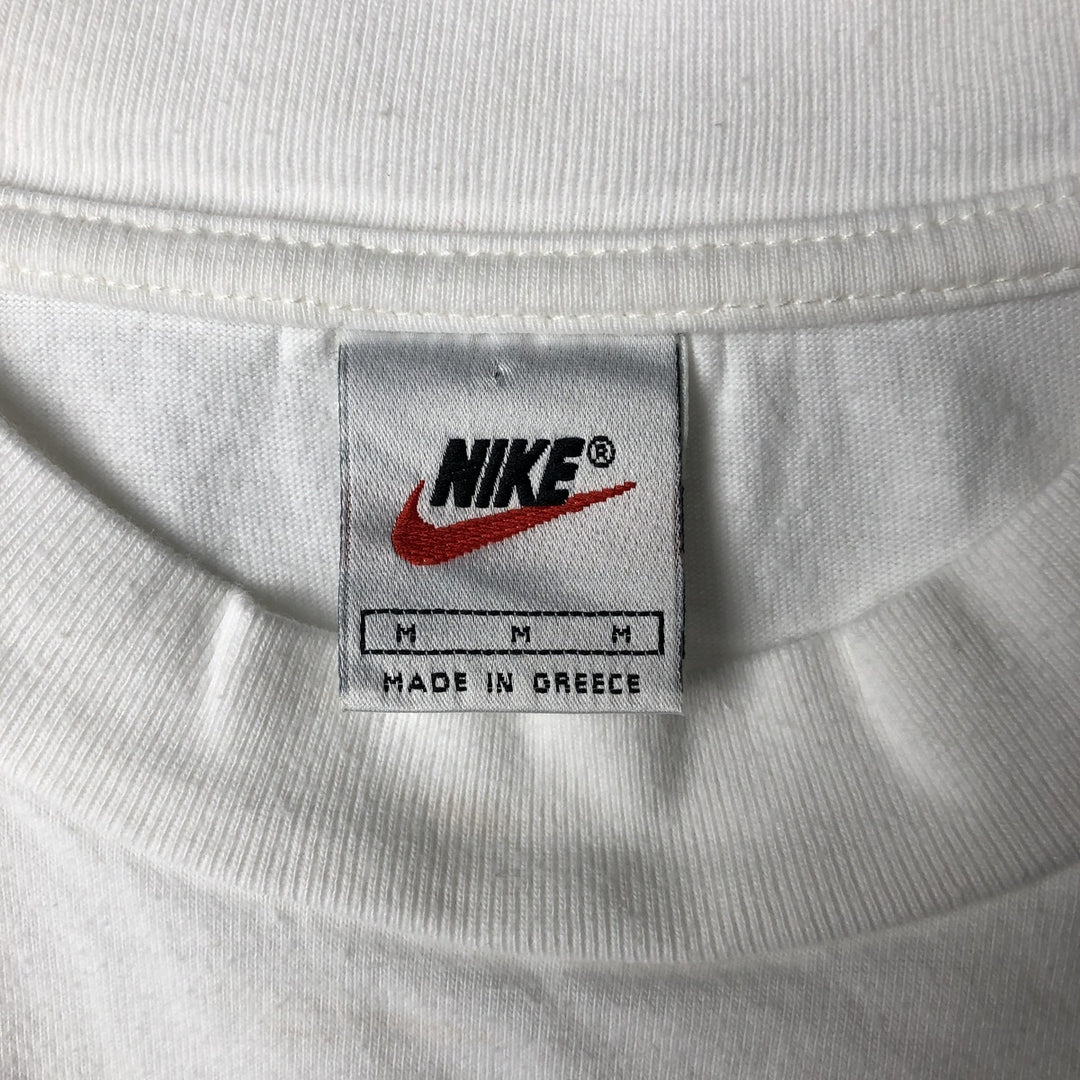 90s-era Nike logo print t-shirt, men's size M equivalent, vintage. cotton white type Vintage Second Hand