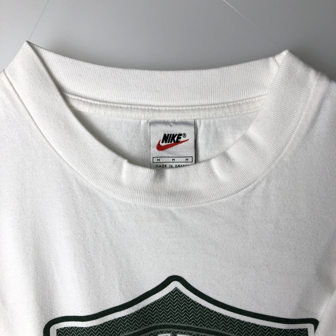 90s-era Nike logo print t-shirt, men's size M equivalent, vintage. cotton white type Vintage Second Hand