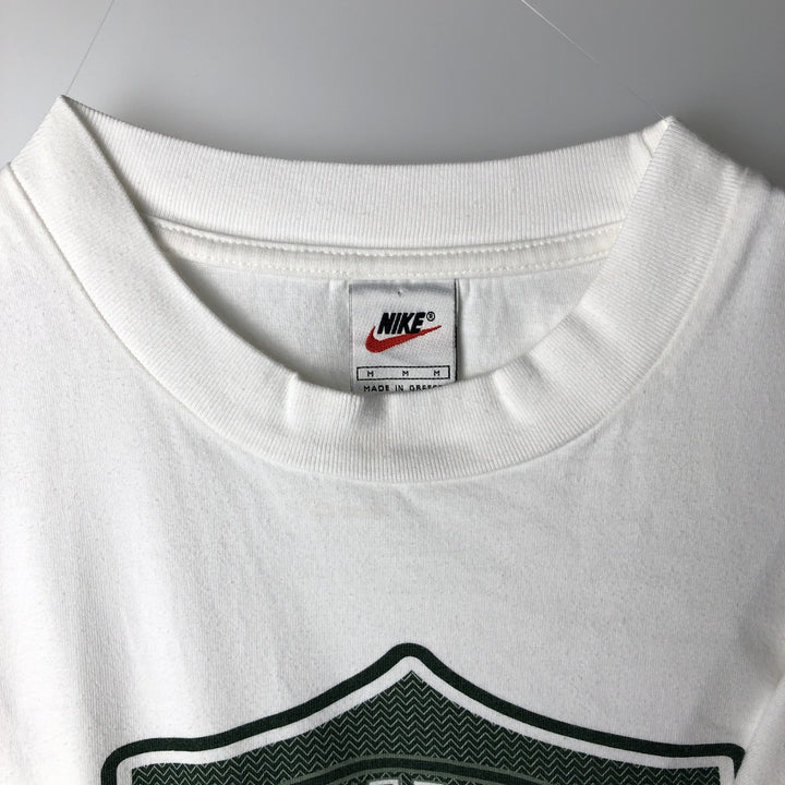 90s-era Nike logo print t-shirt, men's size M equivalent, vintage. cotton white type Vintage Second Hand
