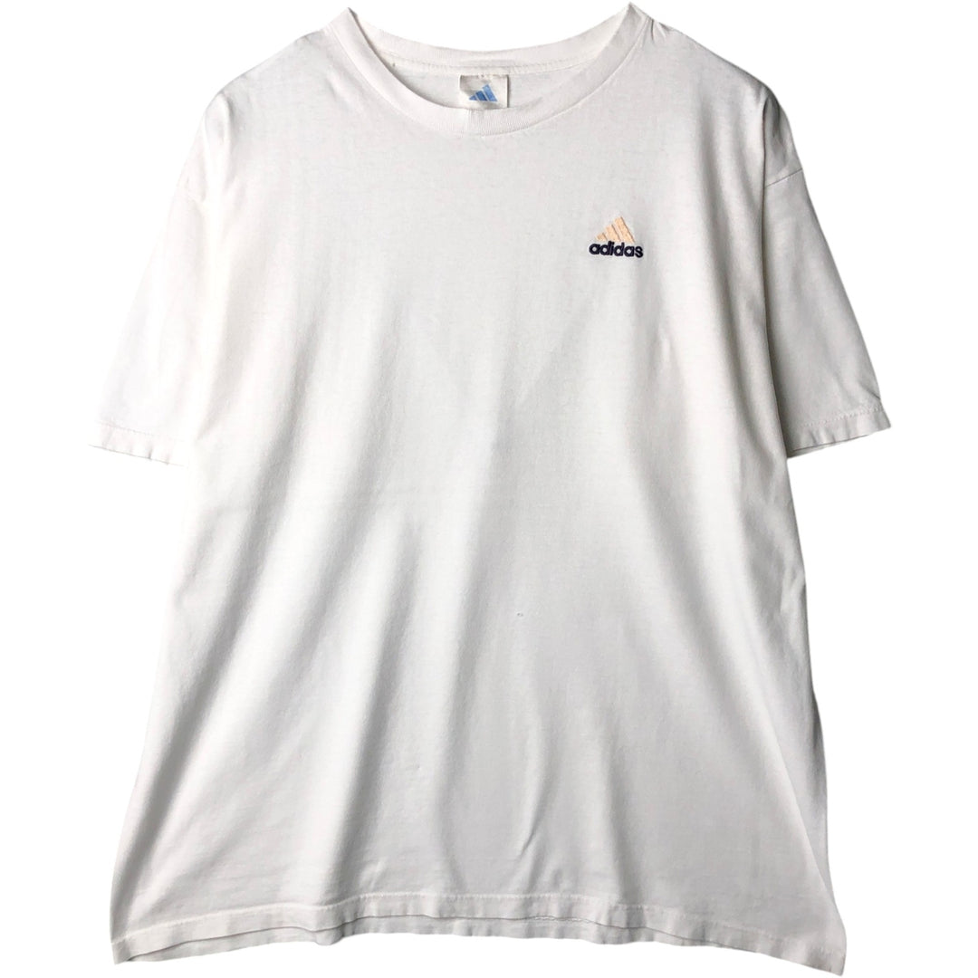 90s-00'S Adidas logo t-shirt, men's size XL equivalent, vintage. unclear white type Vintage Second Hand