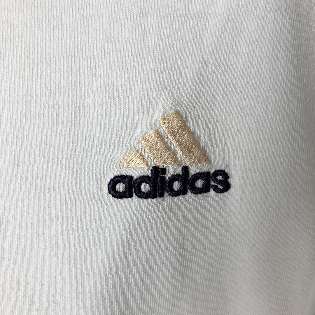 90s-00'S Adidas logo t-shirt, men's size XL equivalent, vintage. unclear white type Vintage Second Hand
