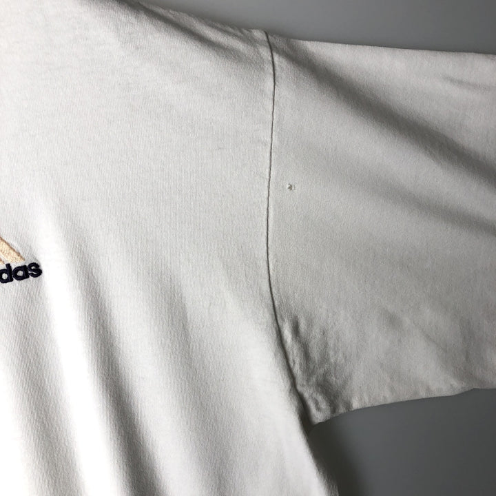 90s-00'S Adidas logo t-shirt, men's size XL equivalent, vintage. unclear white type Vintage Second Hand
