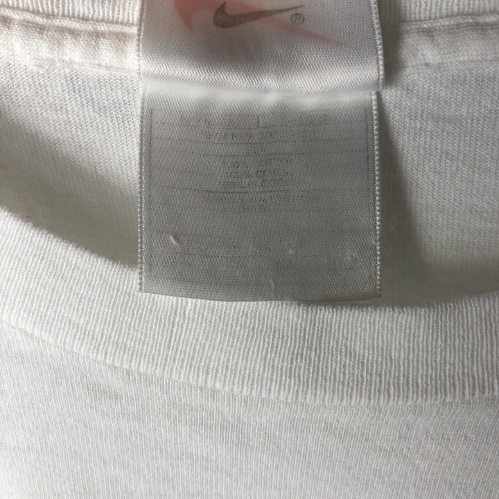 90'S Nike Logo Print T-Shirt, Men's Size XL (Equivalent), Vintage unclear white type Vintage Second Hand