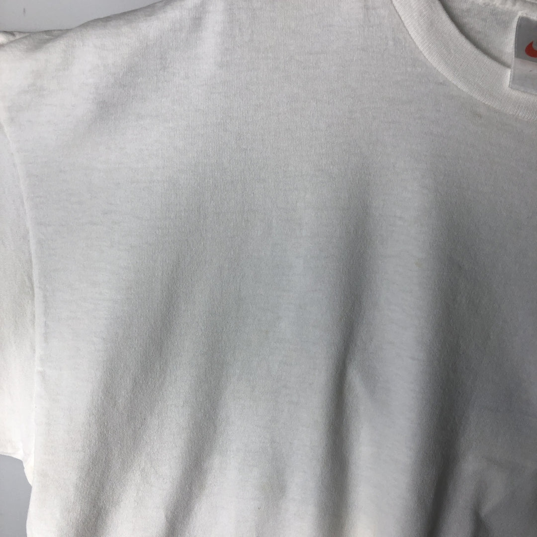 90'S Nike Logo Print T-Shirt, Men's Size XL (Equivalent), Vintage unclear white type Vintage Second Hand