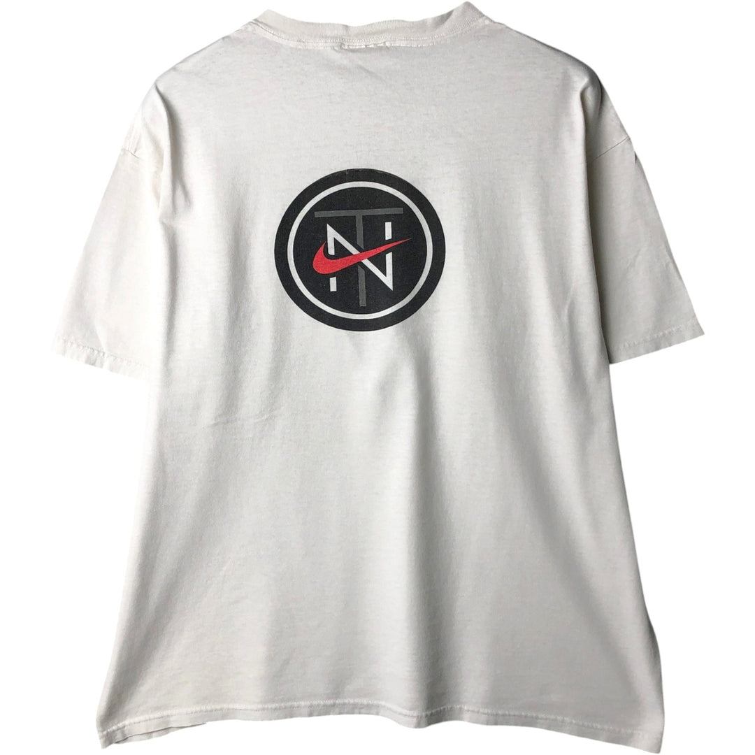 90'S Nike TOWN sports print T-shirt, Made in USA, Men's size L equivalent, Vintage cotton white type Vintage Second Hand