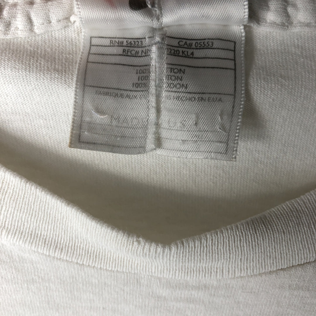 90'S Nike TOWN sports print T-shirt, Made in USA, Men's size L equivalent, Vintage cotton white type Vintage Second Hand