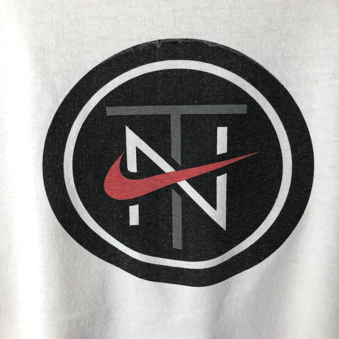 90'S Nike TOWN sports print T-shirt, Made in USA, Men's size L equivalent, Vintage cotton white type Vintage Second Hand