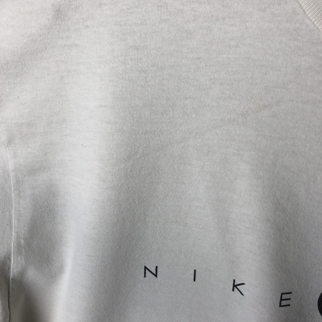 90'S Nike TOWN sports print T-shirt, Made in USA, Men's size L equivalent, Vintage cotton white type Vintage Second Hand